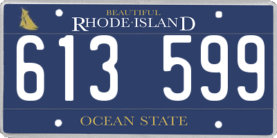 RI license plate 613599
