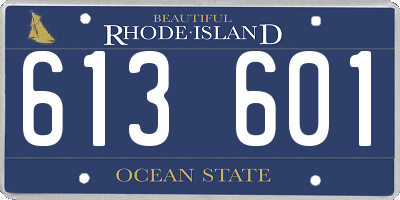 RI license plate 613601