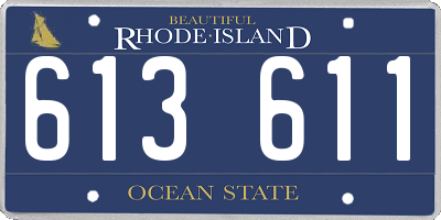 RI license plate 613611