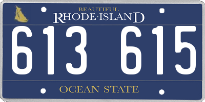 RI license plate 613615