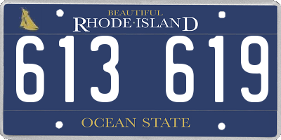 RI license plate 613619