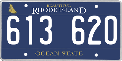 RI license plate 613620