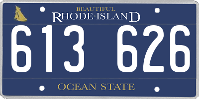 RI license plate 613626