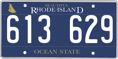 RI license plate 613629