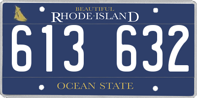 RI license plate 613632
