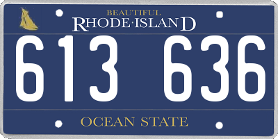 RI license plate 613636