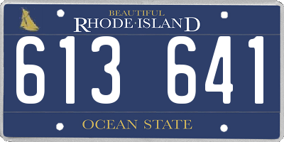 RI license plate 613641