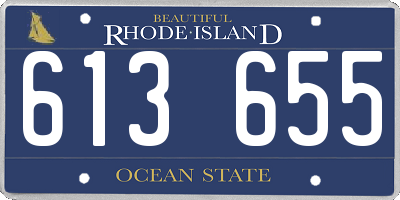 RI license plate 613655