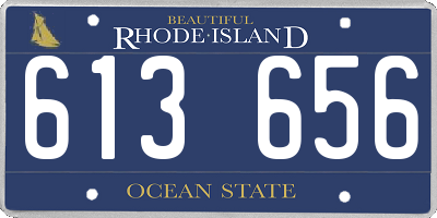 RI license plate 613656