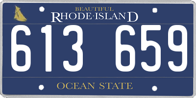RI license plate 613659