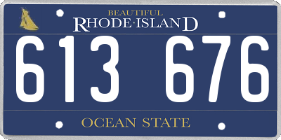 RI license plate 613676