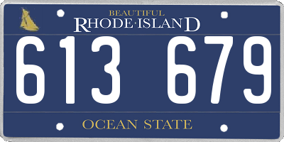 RI license plate 613679