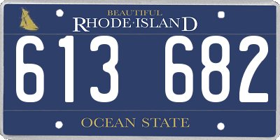 RI license plate 613682