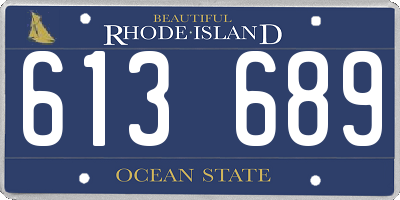 RI license plate 613689