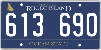 RI license plate 613690