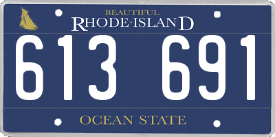 RI license plate 613691