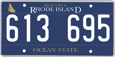 RI license plate 613695