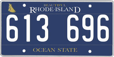 RI license plate 613696