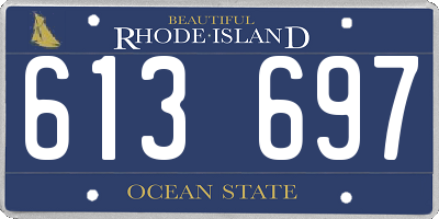 RI license plate 613697