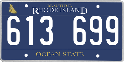 RI license plate 613699