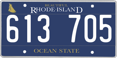 RI license plate 613705