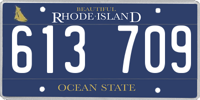 RI license plate 613709