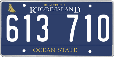 RI license plate 613710
