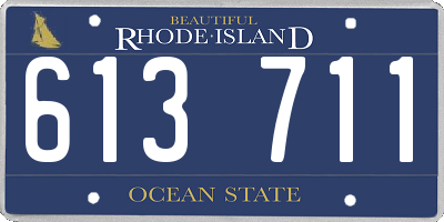 RI license plate 613711