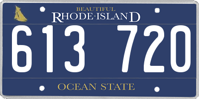 RI license plate 613720