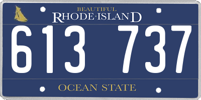 RI license plate 613737