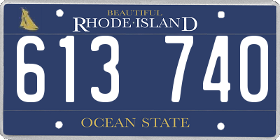 RI license plate 613740