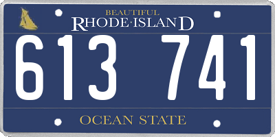 RI license plate 613741