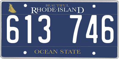 RI license plate 613746