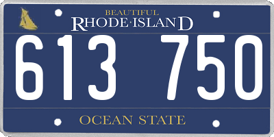 RI license plate 613750