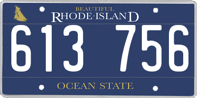 RI license plate 613756