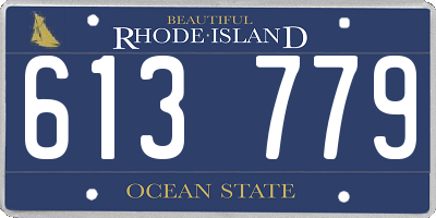 RI license plate 613779