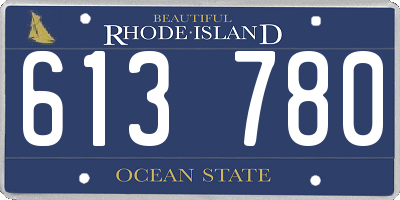 RI license plate 613780
