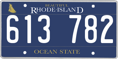 RI license plate 613782