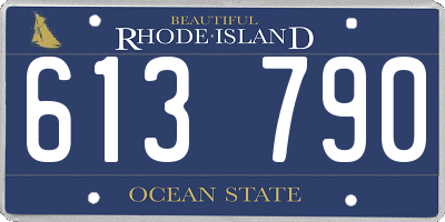 RI license plate 613790
