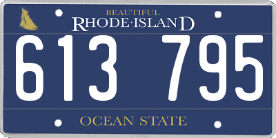 RI license plate 613795