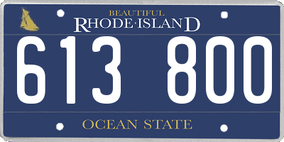 RI license plate 613800