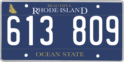 RI license plate 613809