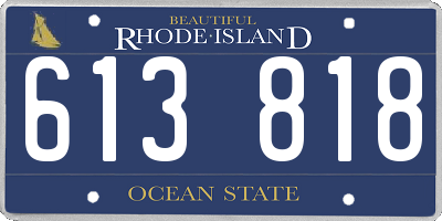 RI license plate 613818