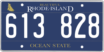 RI license plate 613828