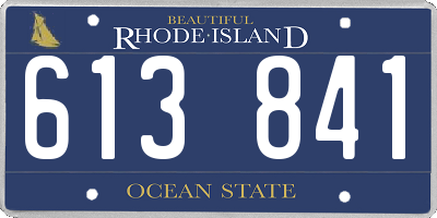 RI license plate 613841