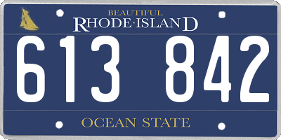 RI license plate 613842