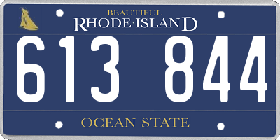 RI license plate 613844