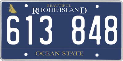 RI license plate 613848