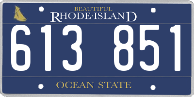 RI license plate 613851