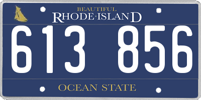 RI license plate 613856